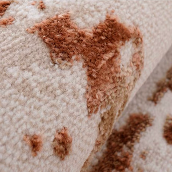 Classic Scandinavian 3D design Wilton woven carpet (meredith-orange) 