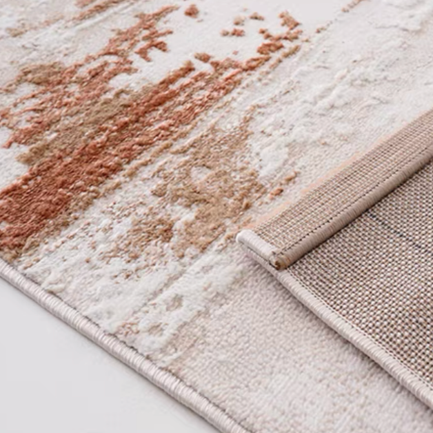 Classic Scandinavian 3D design Wilton woven carpet (meredith-orange) 
