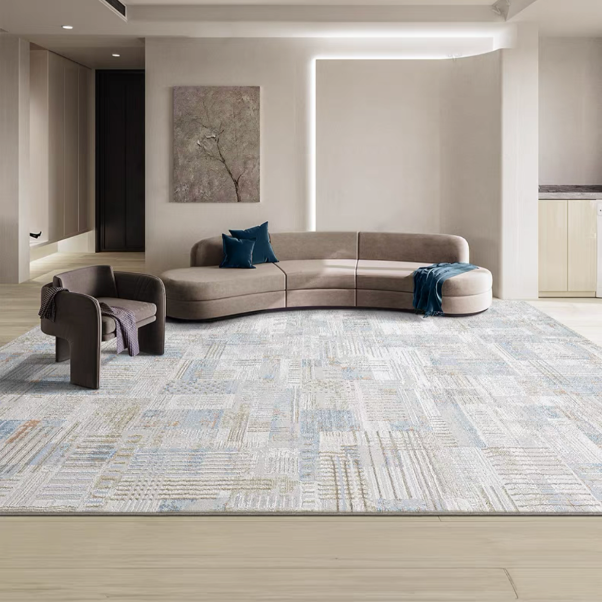 Classic Nordic 3D design Wilton woven carpet (mona) 