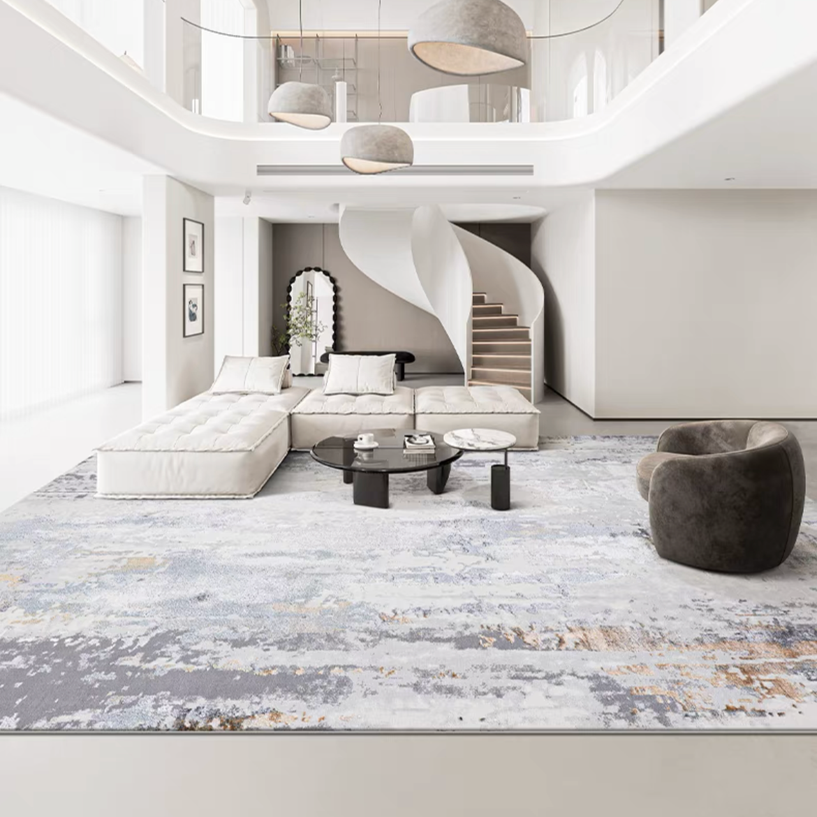 Classic Nordic 3D design Wilton woven carpet (emoji) 