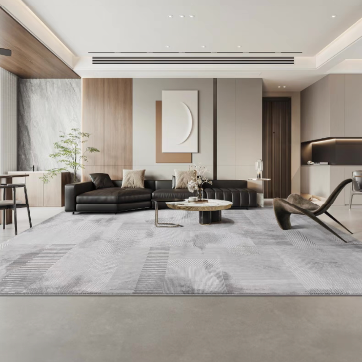 Classic Nordic 3D design Wilton woven carpet (velvet) 