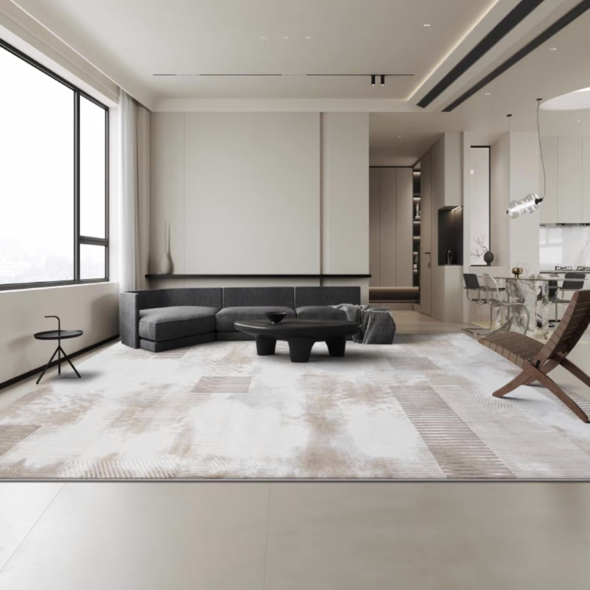 Classic Nordic 3D design Wilton woven carpet (velvet) 