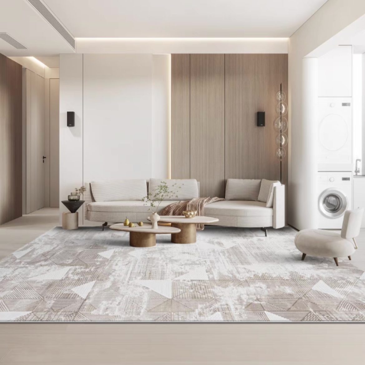 Classic Nordic 3D design Wilton woven carpet (velvet) 