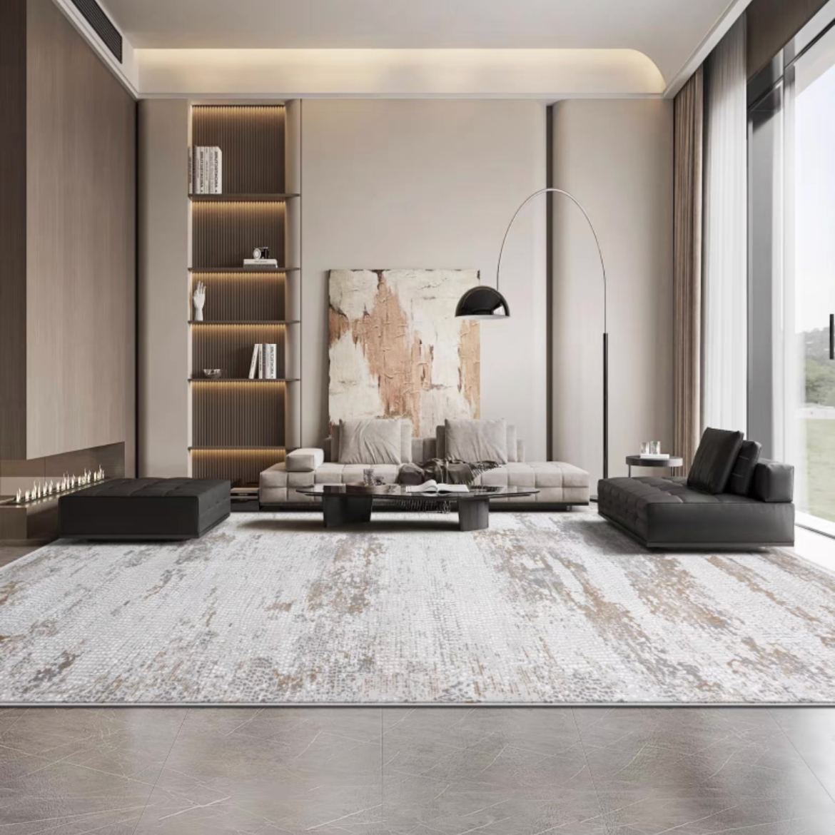 Classic Scandinavian 3D design Wilton woven carpet (lyoness) 