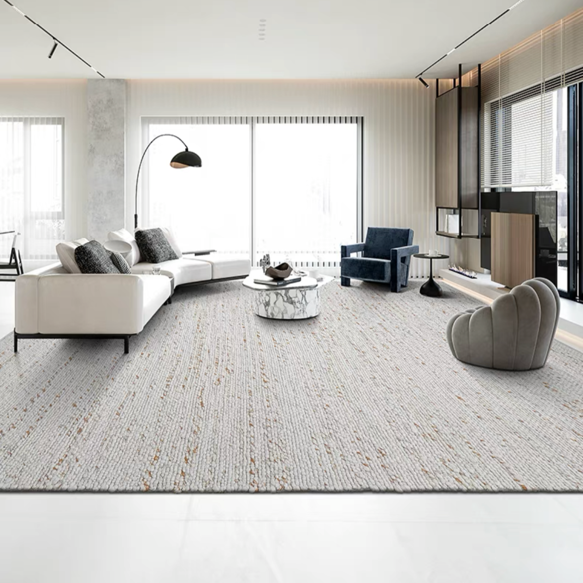 Classic Scandinavian 3D design Wilton woven carpet (CASABLANCA)