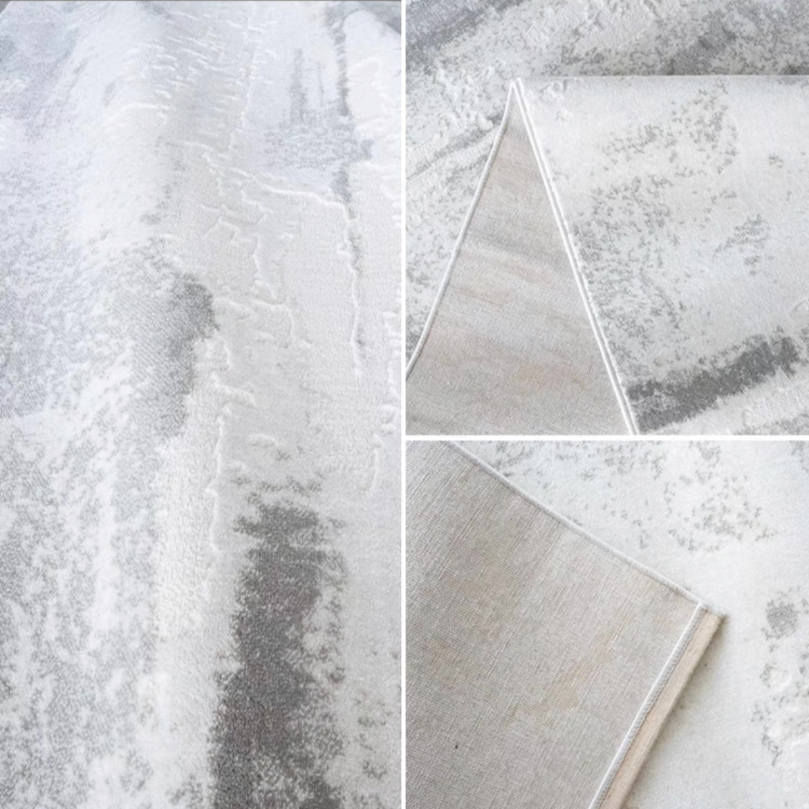 Classic Nordic 3D design Wilton woven carpet (Glacier) 