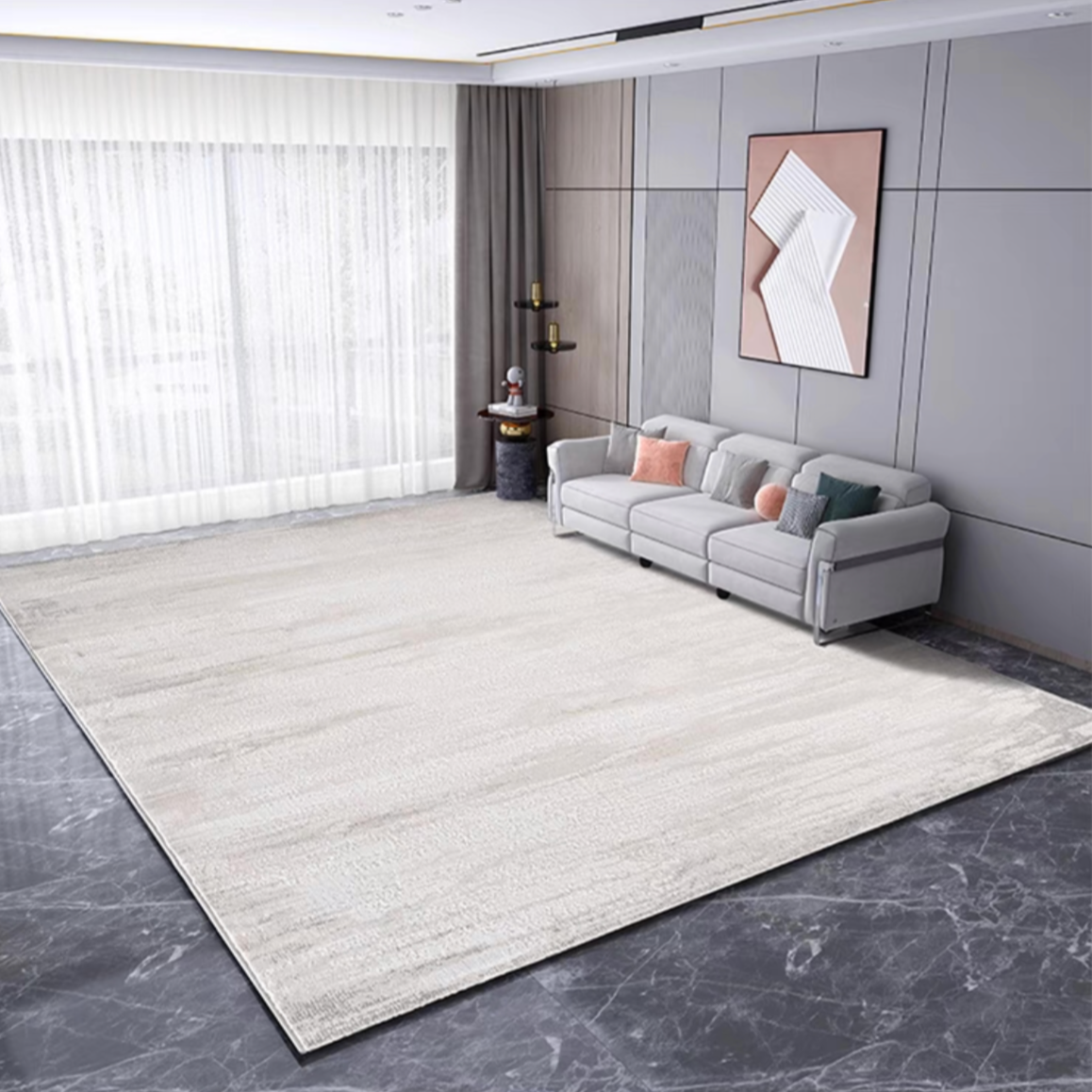 Classic Nordic 3D design Wilton woven carpet (Glacier) 