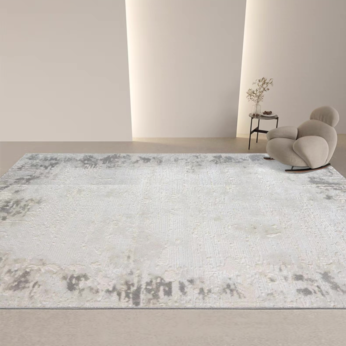 Classic Nordic 3D design Wilton woven carpet (Glacier) 