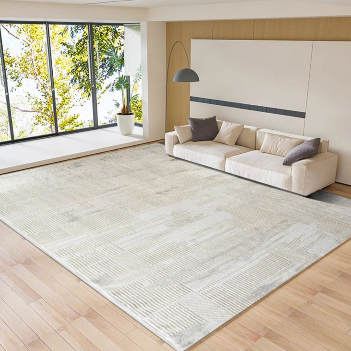 Classic Nordic 3D design Wilton woven carpet (Glacier) 