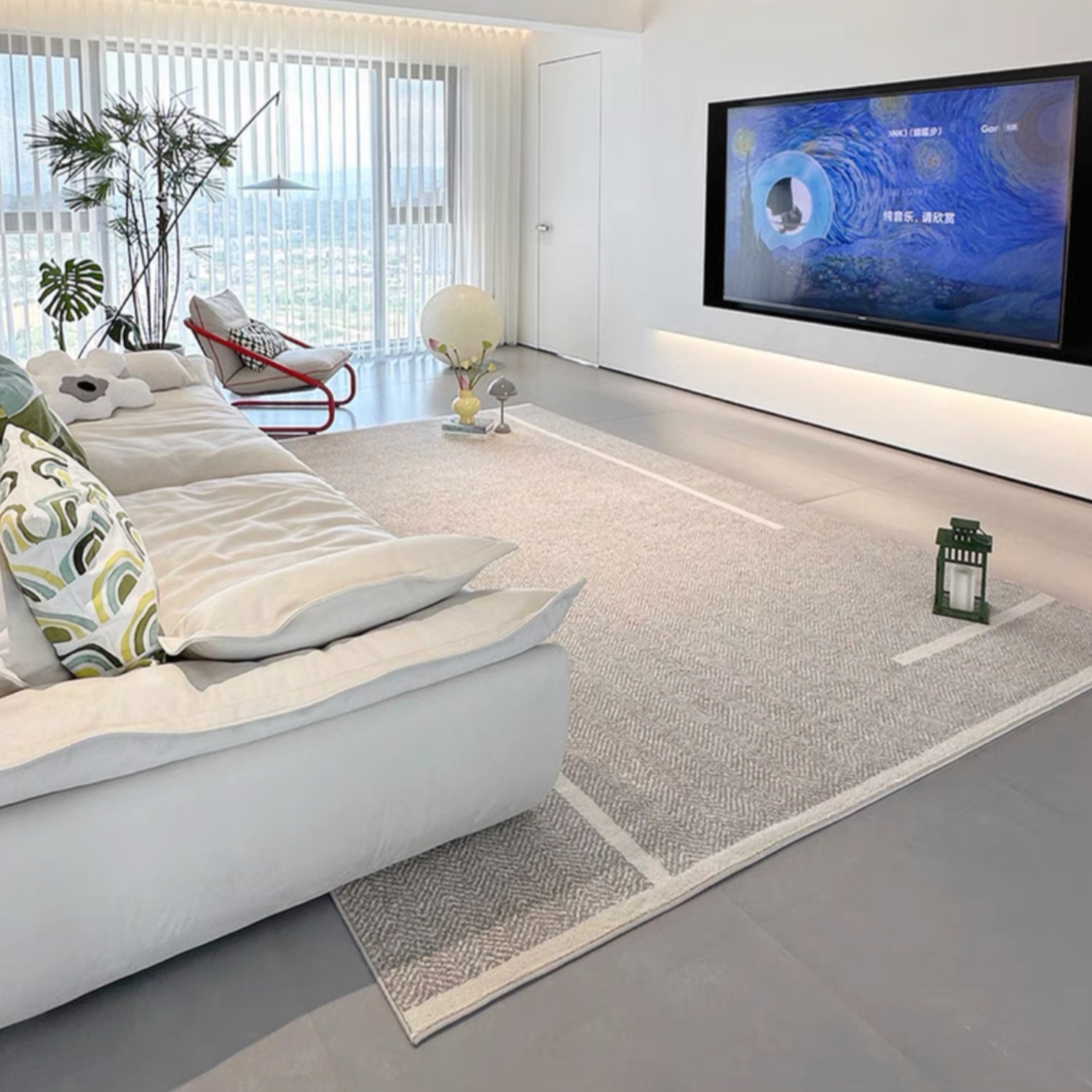 Classic Scandinavian 3D design Wilton woven carpet (Cloud) 