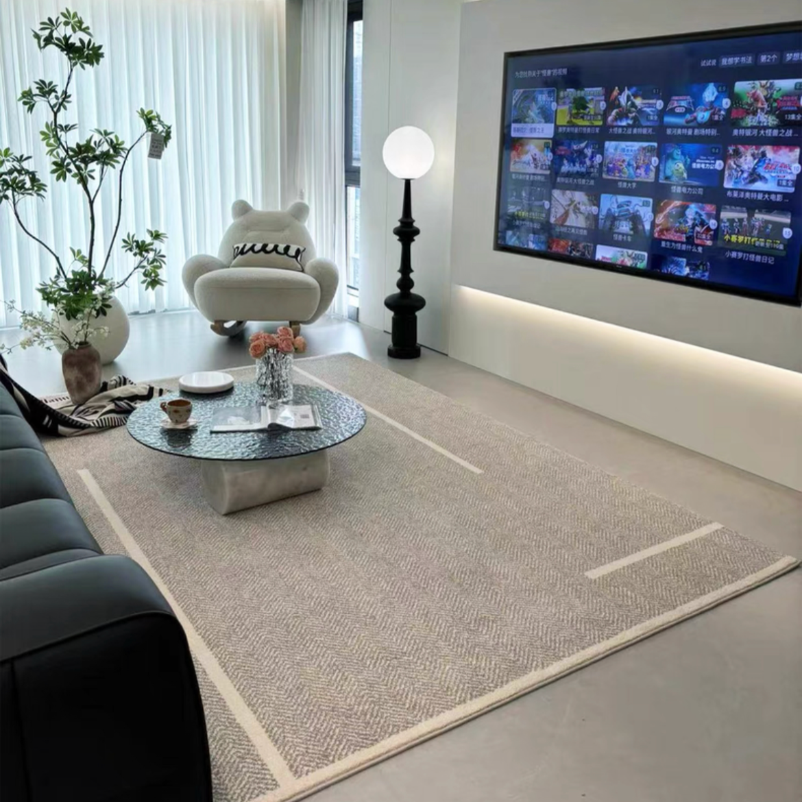 Classic Scandinavian 3D design Wilton woven carpet (Cloud) 