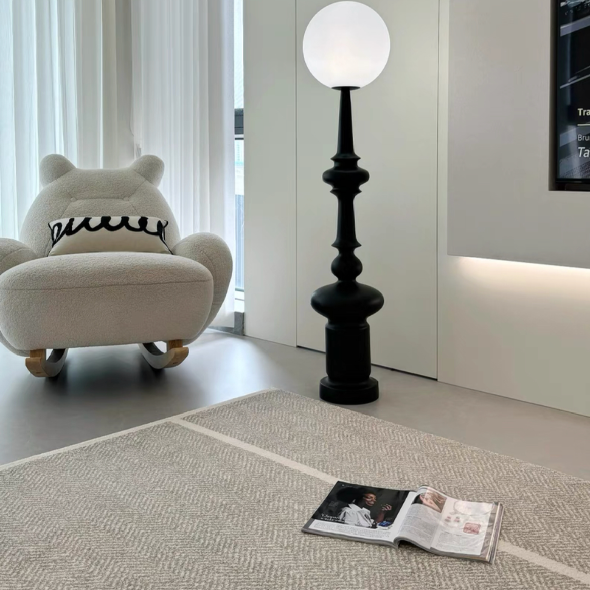 Classic Scandinavian 3D design Wilton woven carpet (Cloud) 