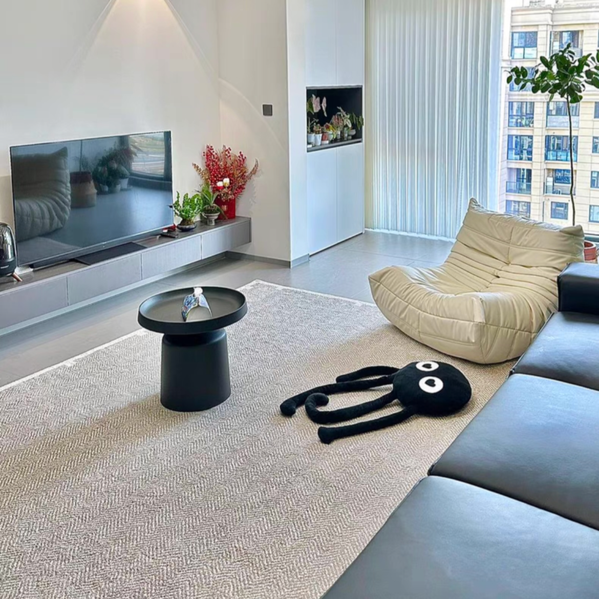 Classic Scandinavian 3D design Wilton woven carpet (Cloud) 