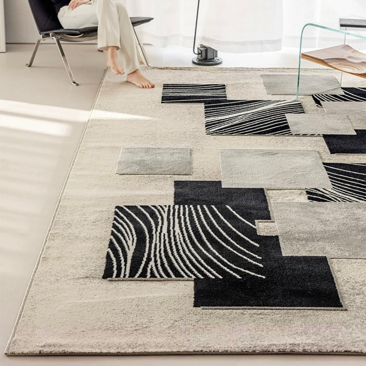 Classic Nordic 3D design Wilton woven carpet (Embossed) 