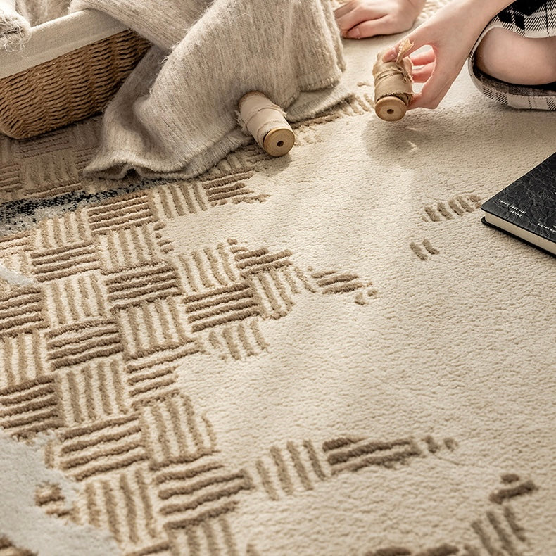 Classic Scandinavian 3D design Wilton woven carpet (Brussels) 