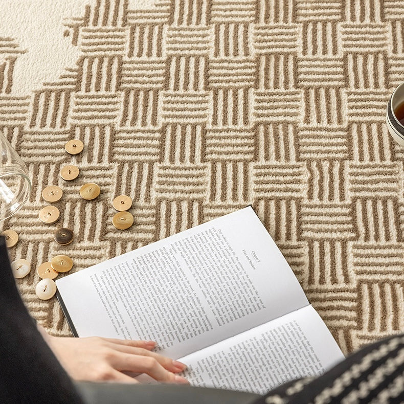 Classic Scandinavian 3D design Wilton woven carpet (Brussels) 