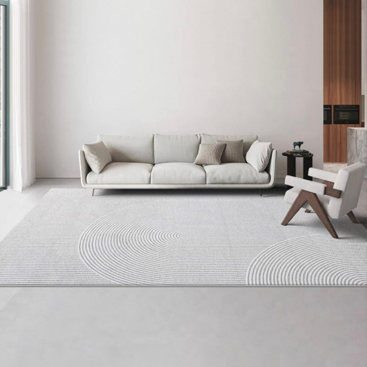 Kaidi, a classic Scandinavian 3D design Wilton woven carpet 