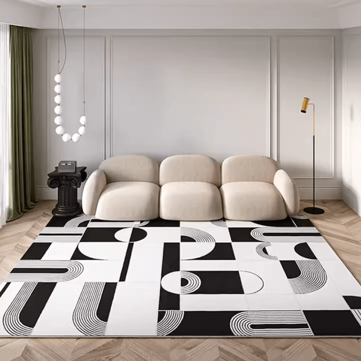 Retro-modern design! Durable Wilton woven rug (1920s) 
