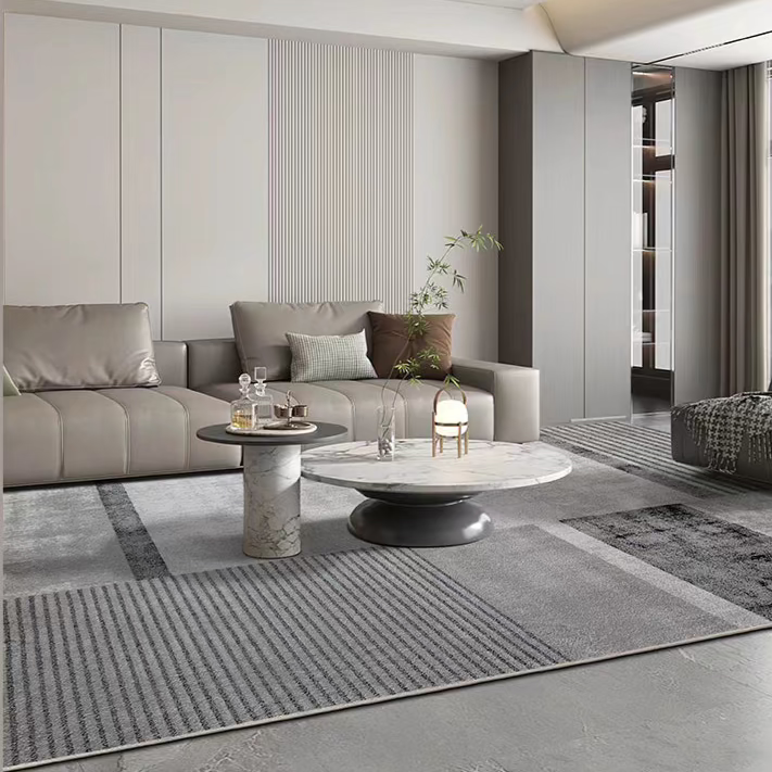 A classic Nordic 3D design Wilton woven carpet (Sea of ​​Clouds) 