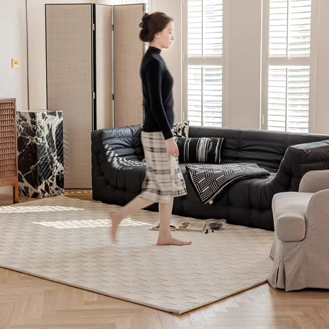 Classic Scandinavian 3D design Wilton woven carpet (Dawn Dusk) 