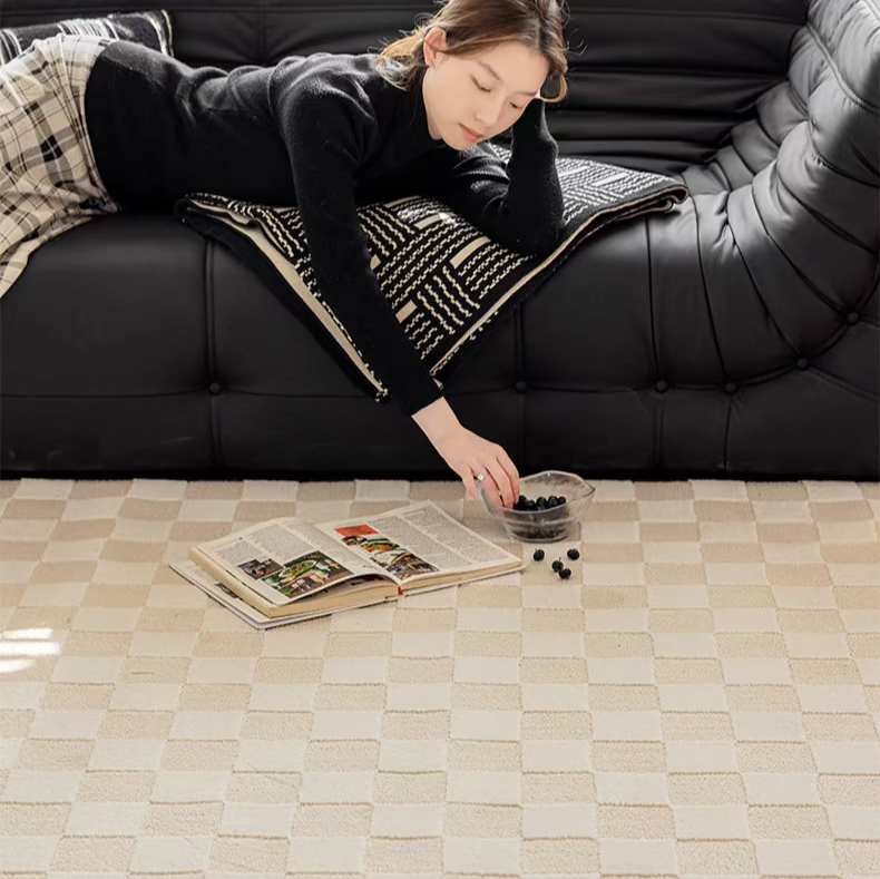 Classic Scandinavian 3D design Wilton woven carpet (Dawn Dusk) 