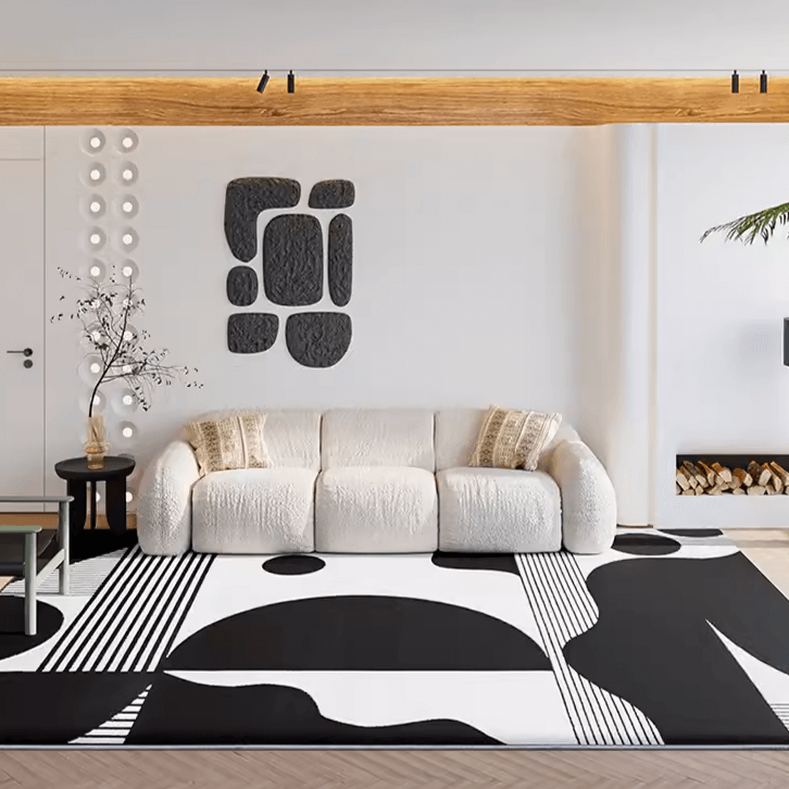 Retro-modern design! Durable Wilton woven rug (1920s) 
