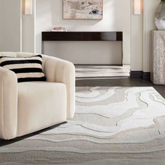 Luxury handmade tufted gun stitch carpet (Waves)