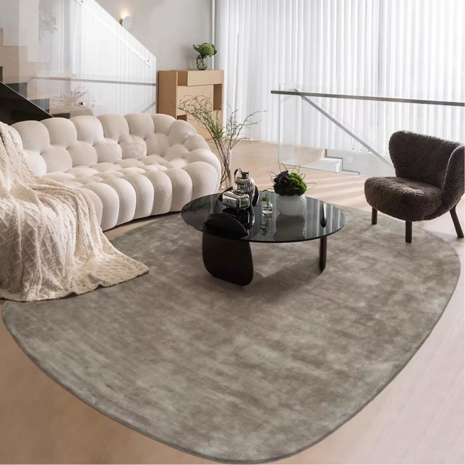 Luxury handmade tufted gun stitch carpet (Island 5)
