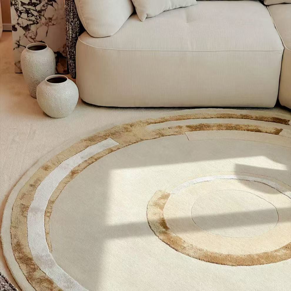 High-quality handmade tufted gun-stitched carpet (circle)
