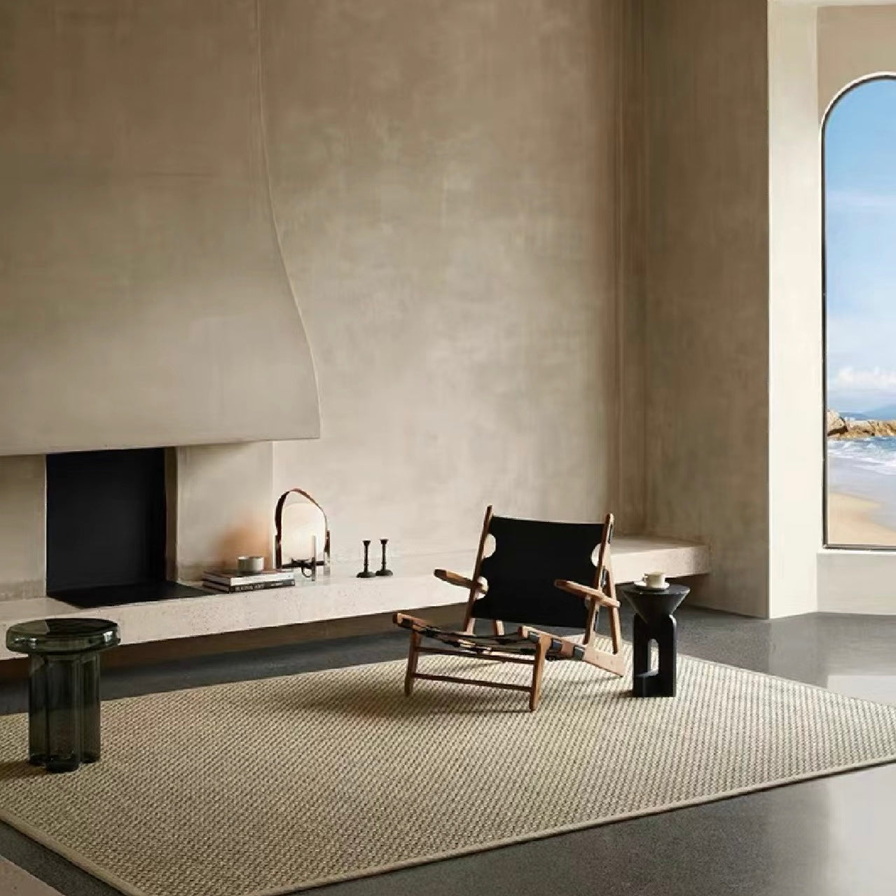Each piece is handmade. Luxury hand-woven sisal carpet (Amber) 