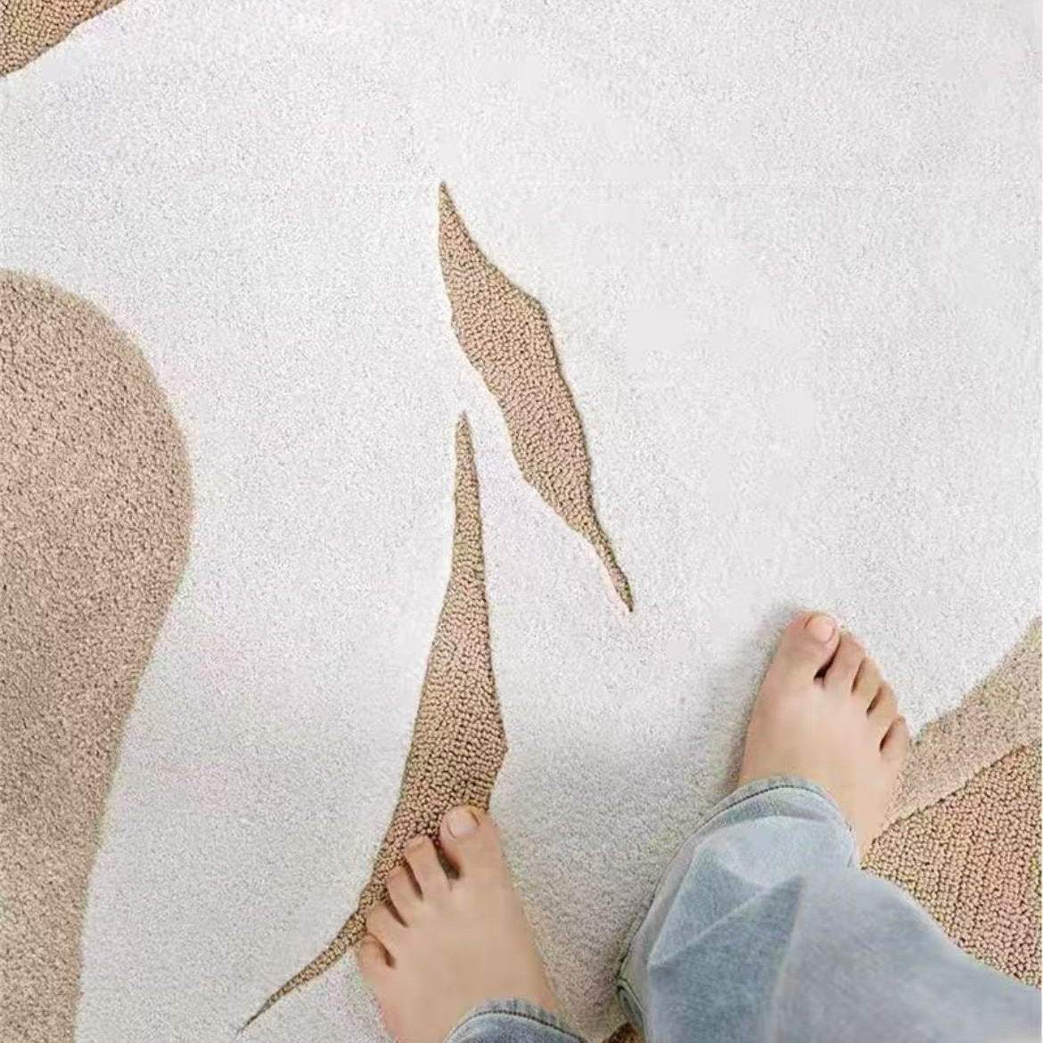 Luxury handmade tufted gun stitch carpet (rose)