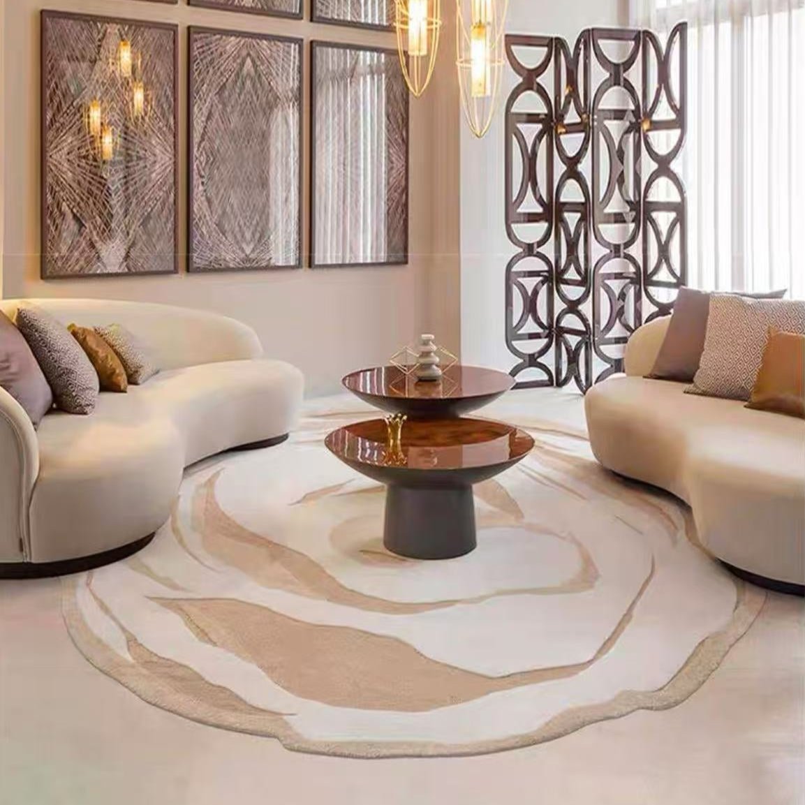 Luxury handmade tufted gun stitch carpet (rose)