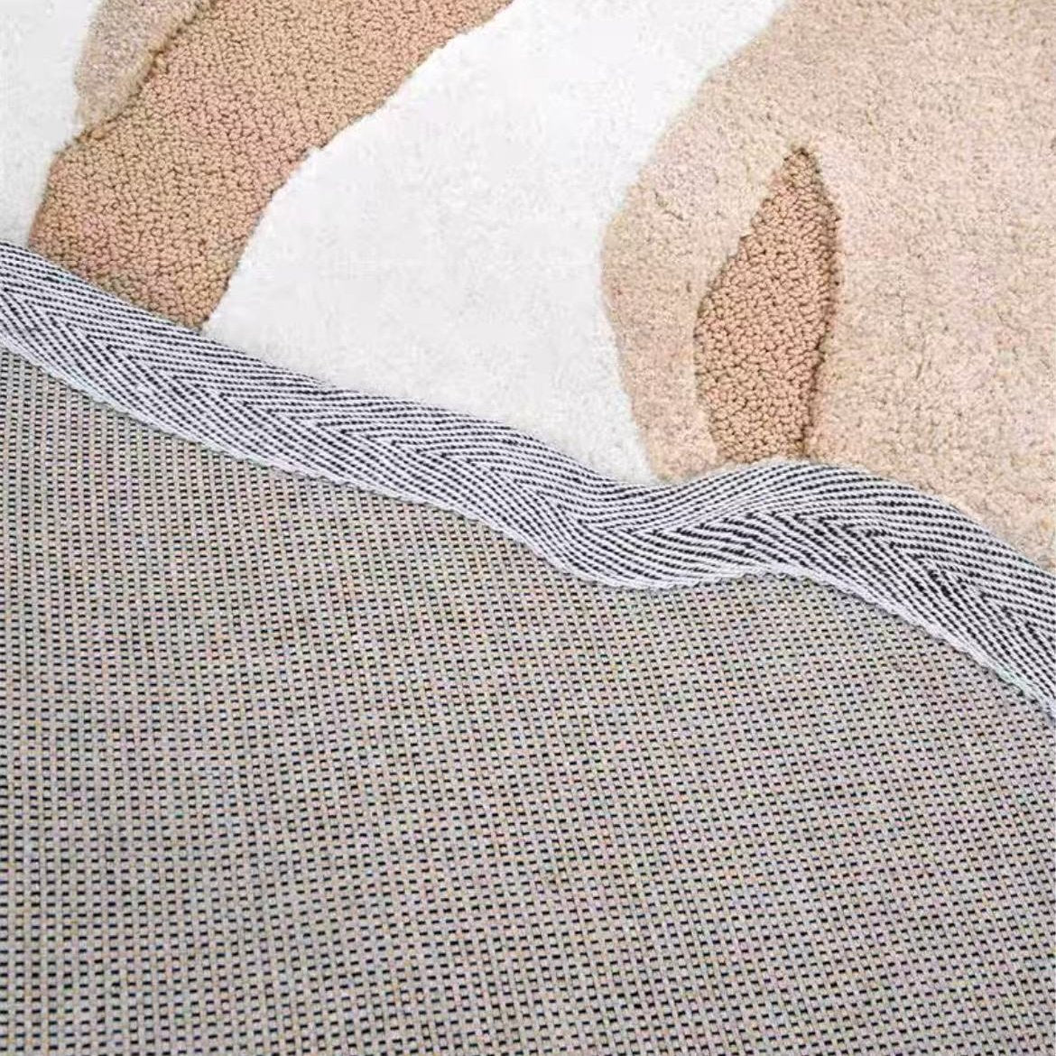 Luxury handmade tufted gun stitch carpet (rose)