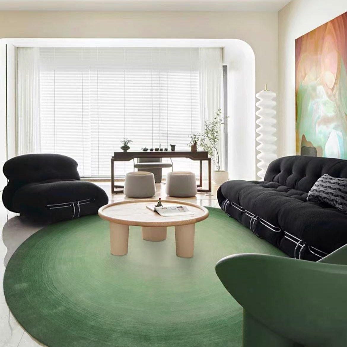 Luxury handmade tufted gun stitch carpet (Mercury)