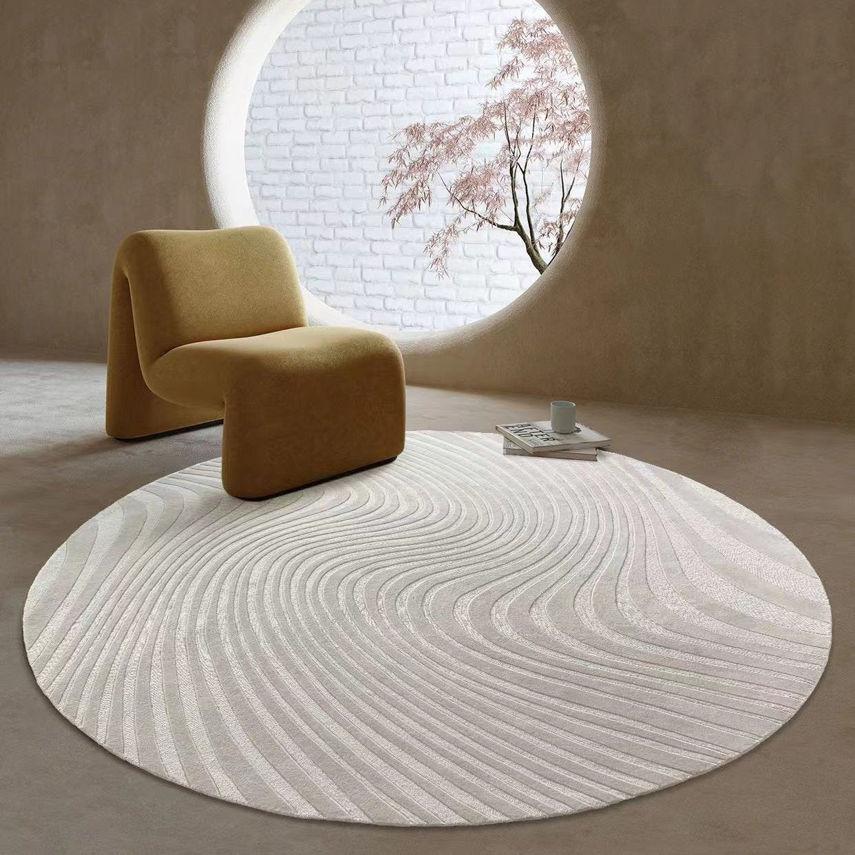 High-quality handmade tufted gun-stitched carpet (SEASHELL) 