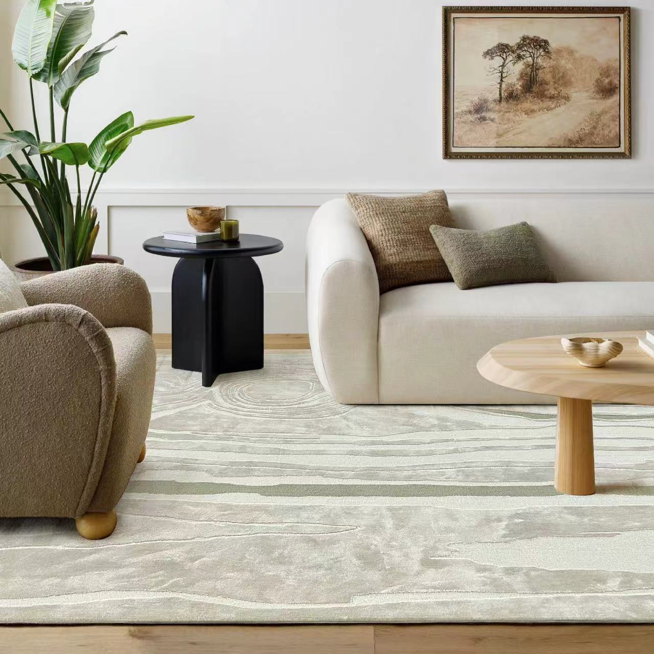 Luxury handmade tufted gun stitch carpet (Stream)