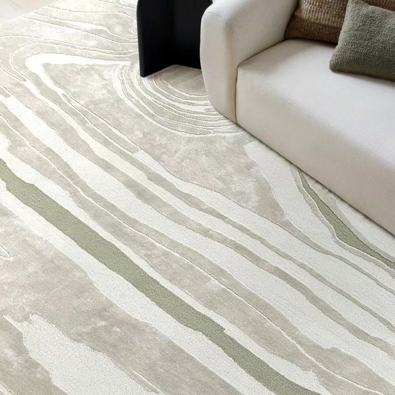Luxury handmade tufted gun stitch carpet (Stream)