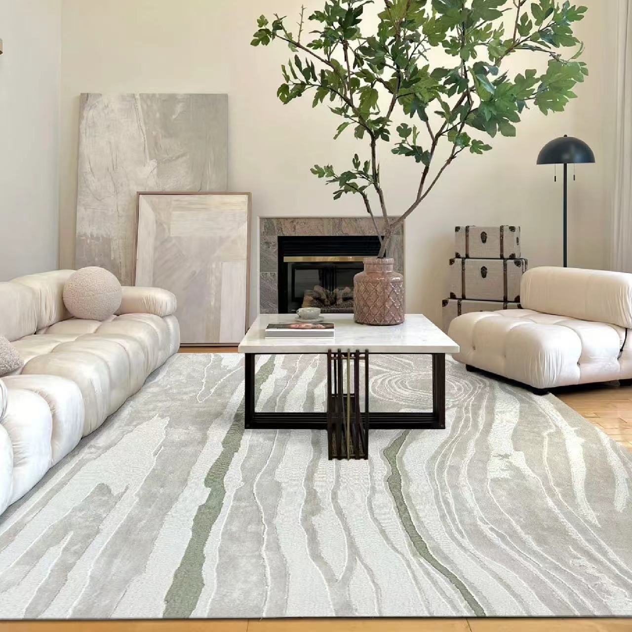 Luxury handmade tufted gun stitch carpet (Stream)