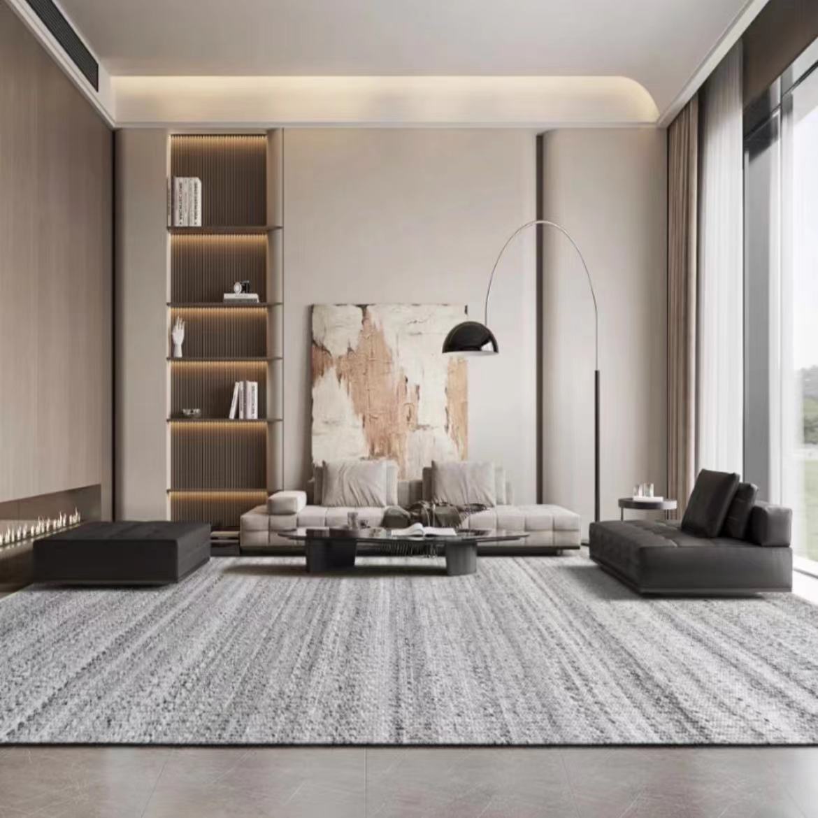 Classic Nordic 3D design Wilton woven carpet (toft)