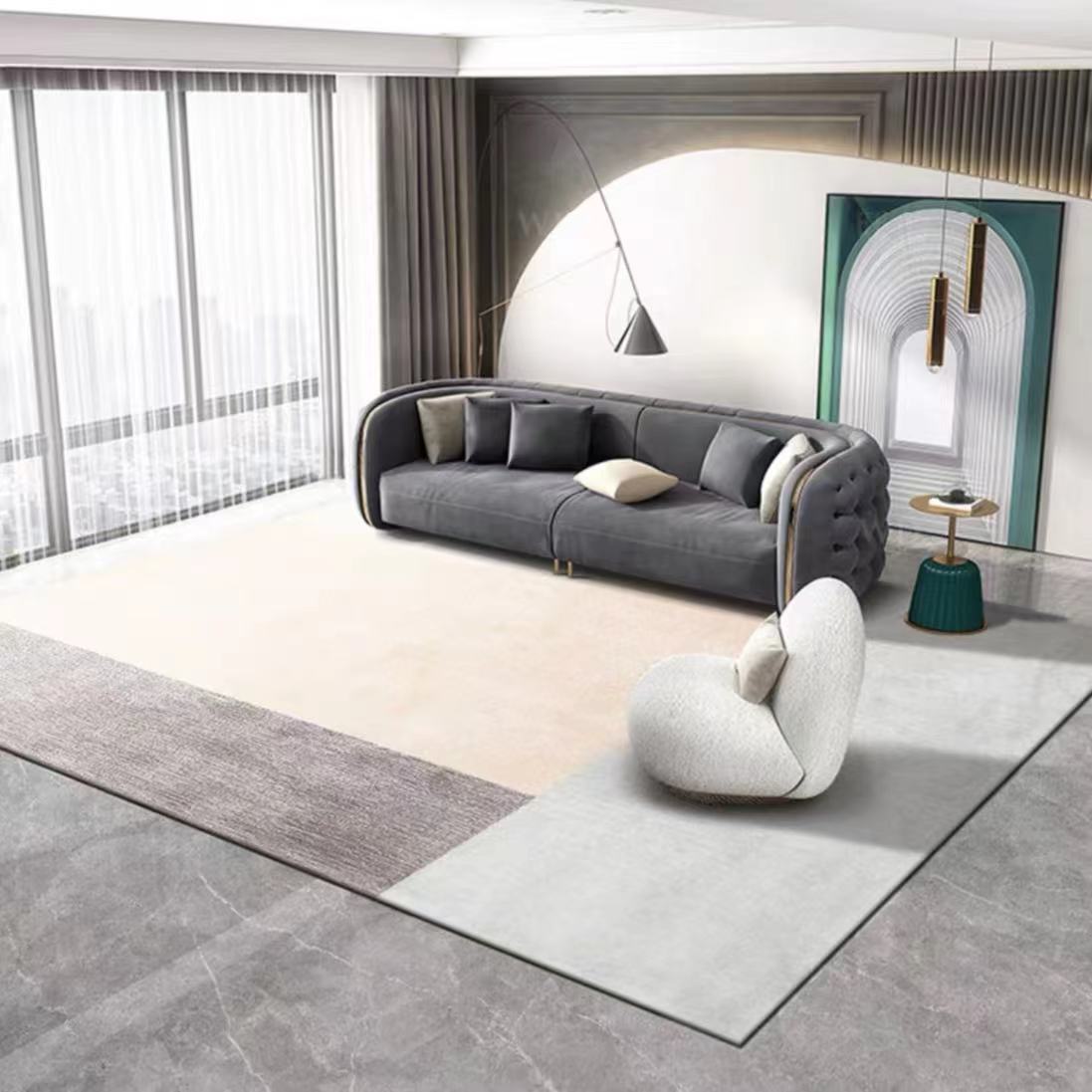 Classic Scandinavian 3D design Wilton woven carpet (Sophia AJ)