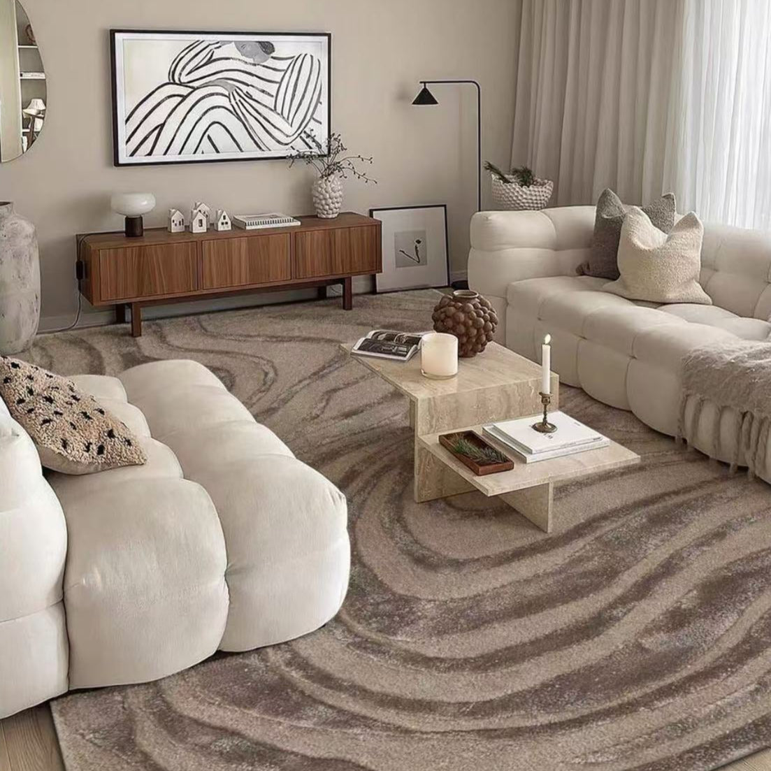 Luxury handmade tufted gun stitch carpet (shifting sands)