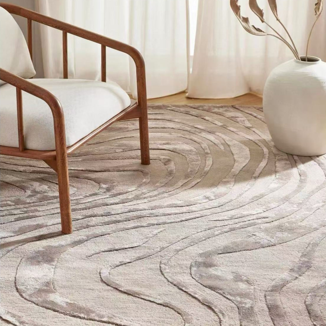 Luxury handmade tufted gun stitch carpet (shifting sands)