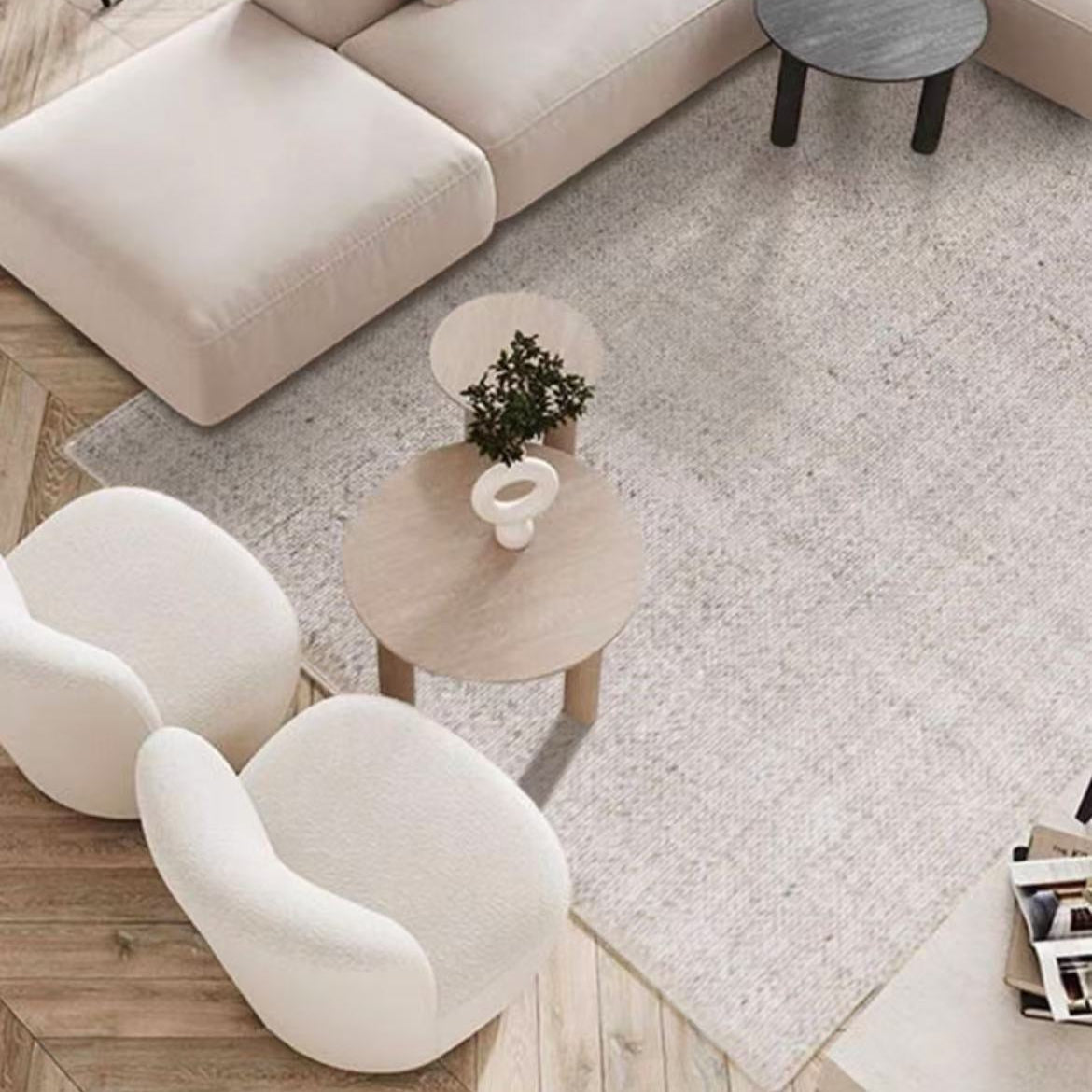 Hand-woven carpet made using only natural materials! A high-quality item that you can use for a long time (cross)