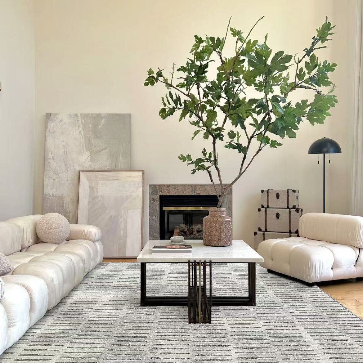 Luxury handmade tufted gun stitch carpet (twig)