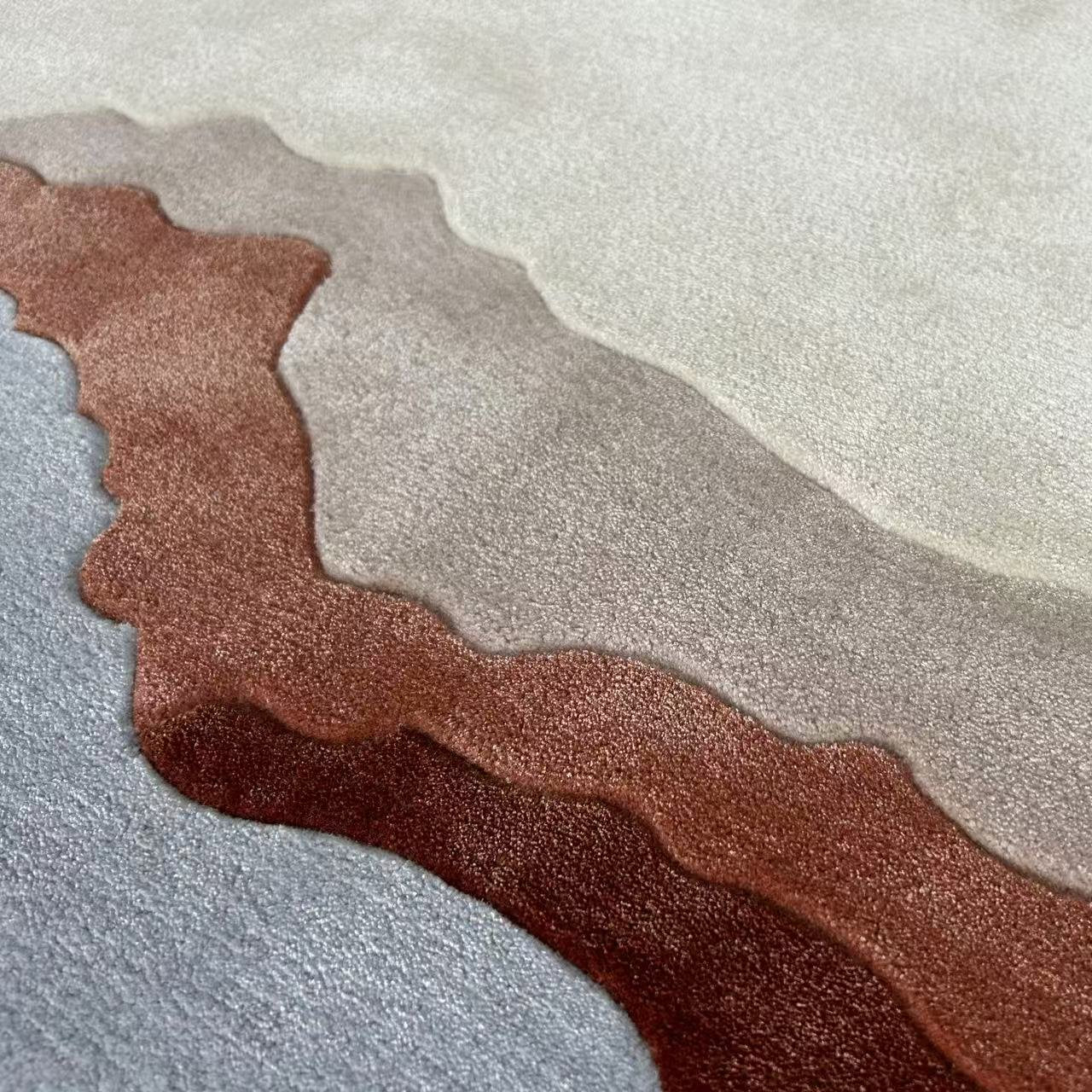 High-quality handmade tufted gun-stitched carpet (ebb tide)