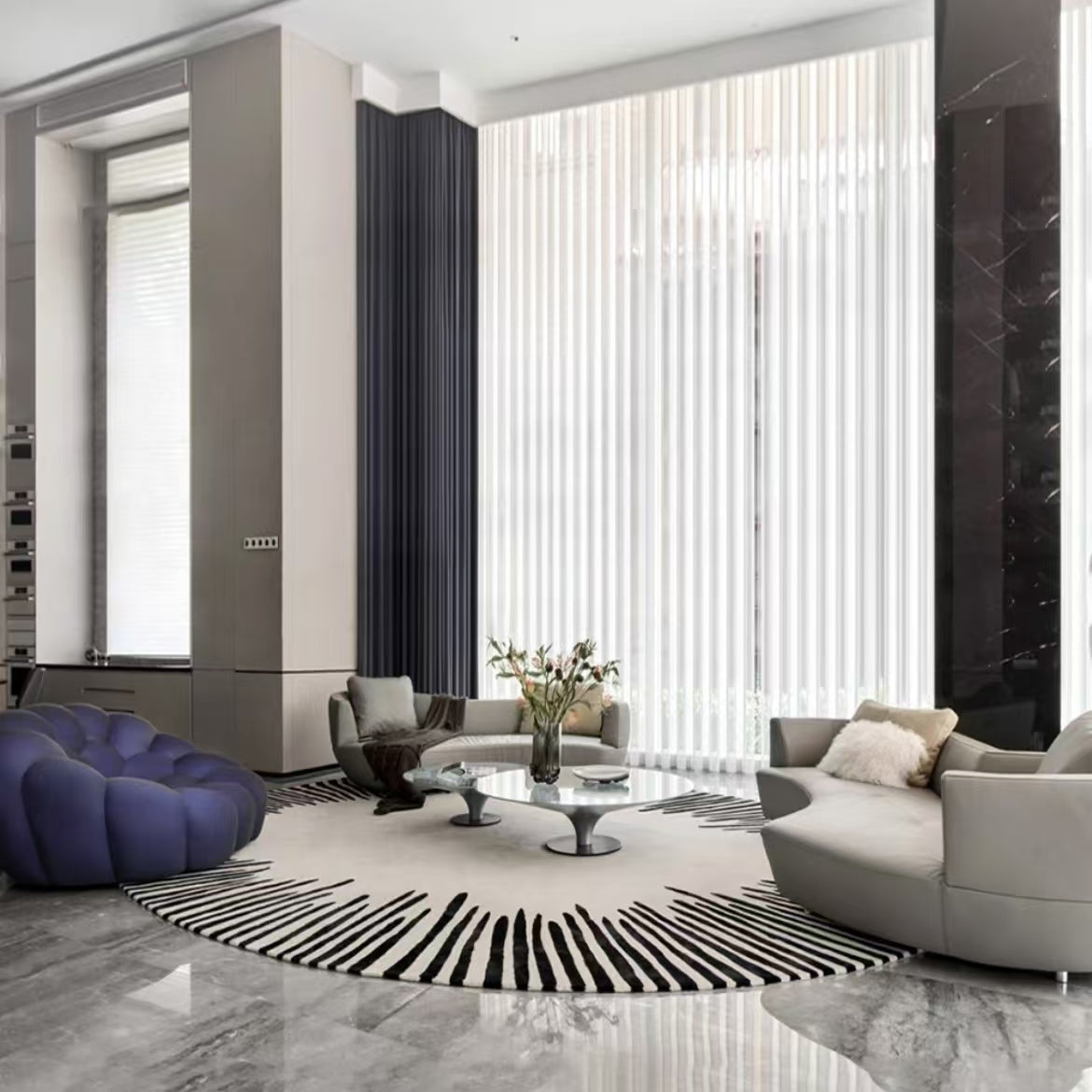High-quality handmade tufted gun-stitched carpet (Hanabi)