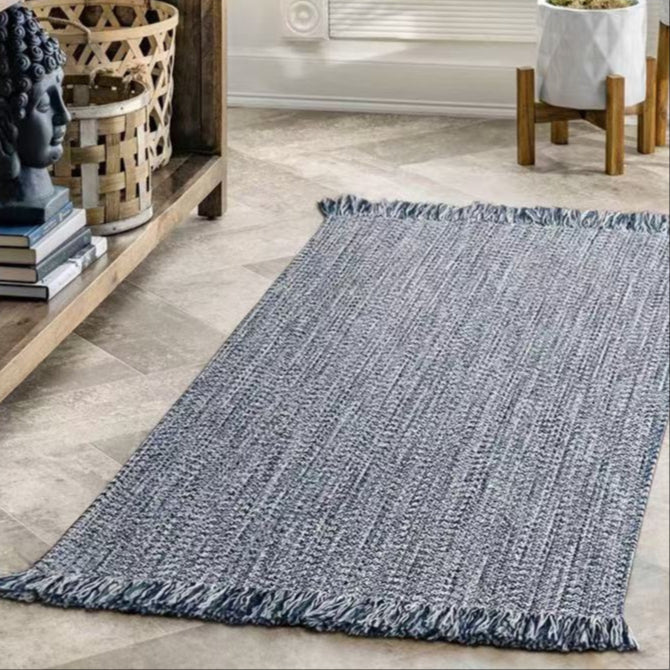 Create a natural tropical atmosphere! Hand-woven fringe carpet (SOFTY)