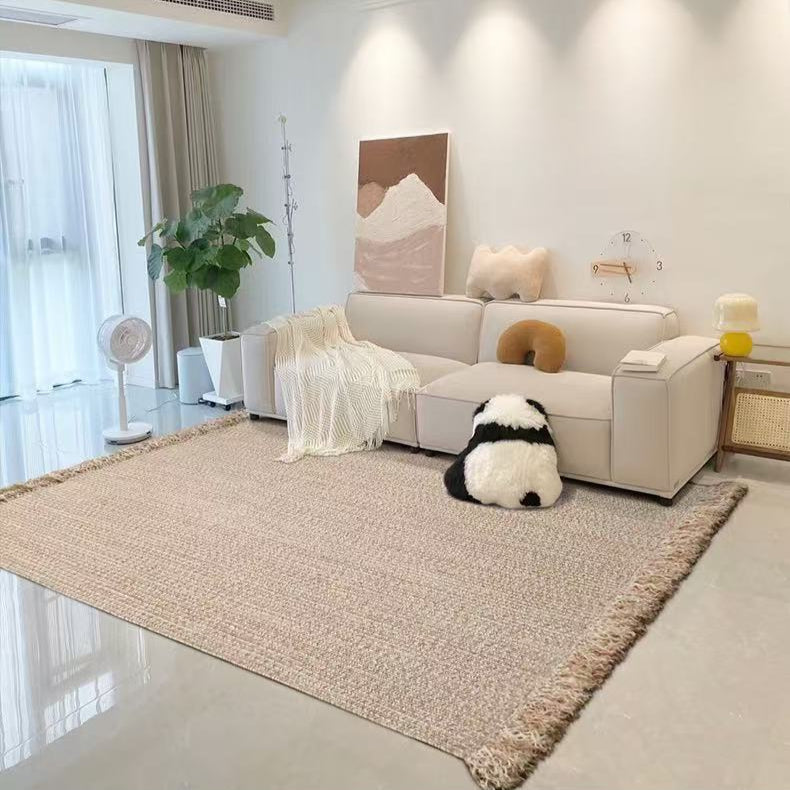 Create a natural tropical atmosphere! Hand-woven fringe carpet (SOFTY)