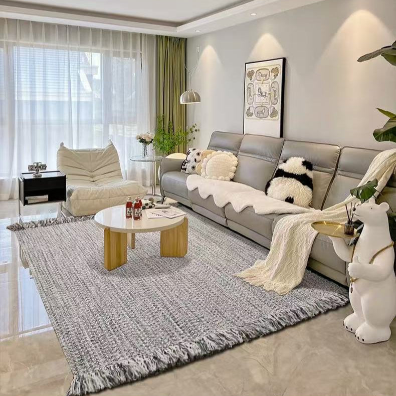 Create a natural tropical atmosphere! Hand-woven fringe carpet (SOFTY)