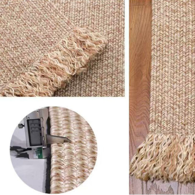 Create a natural tropical atmosphere! Hand-woven fringe carpet (SOFTY)